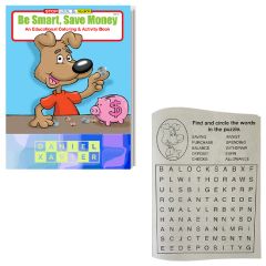 Be Smart, Save Money Coloring and Activity Book Fun Pack