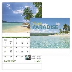 Beach Paradise 2024 Calendar- Stapled