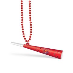 Bead Necklace W/ Attached Paper Horn