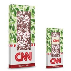 Belgian Chocolate Bar With Peppermint Bits - 3.5 Oz