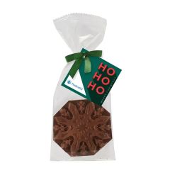 Belgian Dark Chocolate In Favor Bag - Snowflake