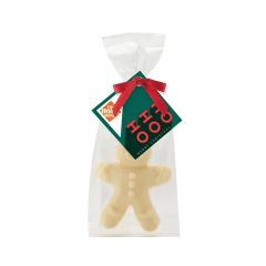 Belgian White Chocolate In Favor Bag - Gingerbread Man