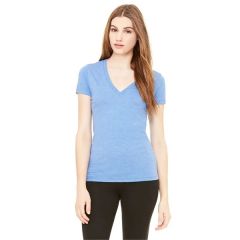 Bella + Canvas Ladies' Triblend Short-Sleeve Deep V-Neck ...