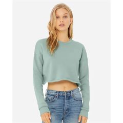 Bella Canvas Women's Crop Fleece Crewneck Sweatshirt