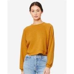 Bella Canvas Women's Crop Raglan Fleece Crewneck Sweats