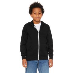 Bella + Canvas Youth Sponge Fleece Full-Zip Hooded Sweats...