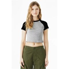 Bellacanvas Women's Micro Rib Raglan Baby Tee