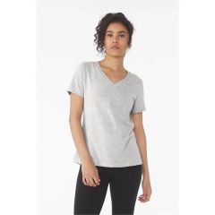 Bellacanvas Women's Relaxed Heather Cvc V-Neck Tee