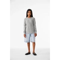 Bellacanvas Youth Heather Cvc Long Sleeve Tee