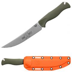Benchmade Meatcrafter Dark Olive Santoprene 4in Trailing Point Knife