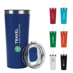 Bergen 24 Oz Steel/100 Percent Recycled PP Liner Travel Tumbler