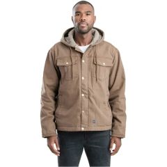 Berne Apparel Men's Vintage Washed Sherpa-Lined Hooded Ja