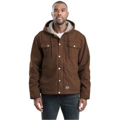 Berne Men's Vintage Washed Sherpa-Lined Hooded Jacket