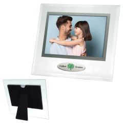 Beveled Glass Frame With Metal Accent