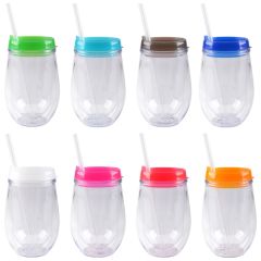 Bevgo 10 Oz Acrylic Stemless Wine Glass