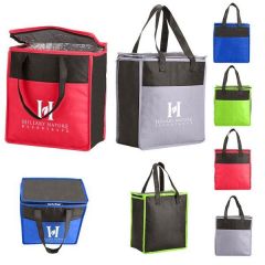Bicolored Insulated Flat Top Tote