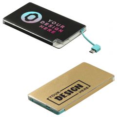 Big Oaks Metal Card Shape Power Bank