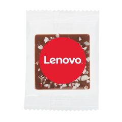 Bite Size Belgian Chocolate Squares - Crushed Peppermint