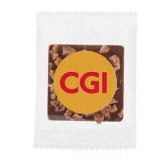 Bite Size Belgian Chocolate Squares - Crushed Toffee