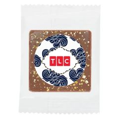 Bite Size Belgian Chocolate Squares - Gold Flakes