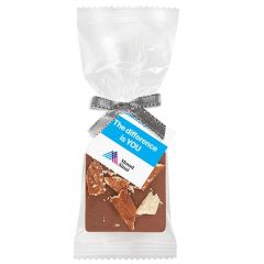 Bite Size Chocolate Square Gift Bag - Salted Pretzels