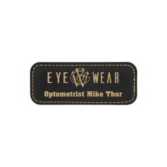 Black & Gold Leatherette Badge W/ Magnet