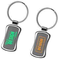 Black Chrome Metal Keychains
