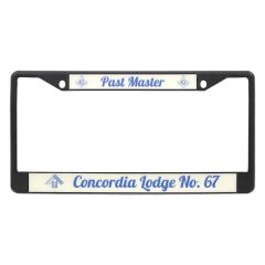 Black Coated Zinc License Plate Frame