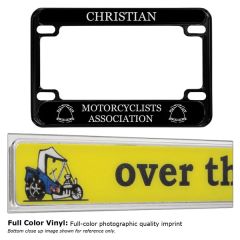 Black Coated Zinc Motorcycle License Frame