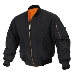 Black Enhanced Ma-1 Flight Jacket