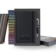 Black Laser Medio Lined Ivory Page Journal Gift Set