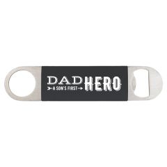 Black Silicone & Stainless Steel Bottle Opener