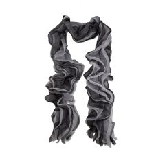 Black-White Tulle Boa