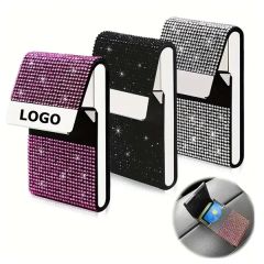 Bling Business Card Holder With Magnetic Cover