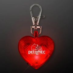 Blinking Heart Dog Light And Keychain