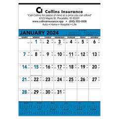 Blue & Black Contractor Memo 2024 Calendar