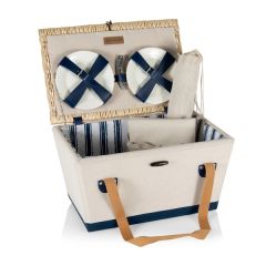 Boardwalk Picnic Basket For 4, Beige