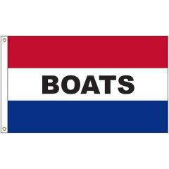 Boats 3 Ft X 5 Ft Message Flag With Heading and Grommets
