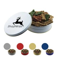 Bone-Shaped Dog Treats In Colored Large Tin