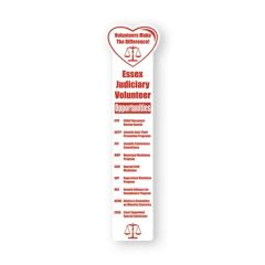 Bookmark - 2 Inch X 8 Inch Heart Top Custom Printed Bookmarks