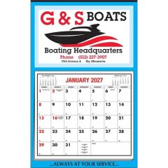 Border Apron Calendar - Blue