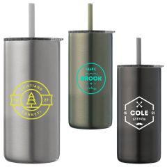 Borealis Recycled Stainless Steel Straw Tumbler - Colorjet