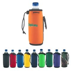 Bottle Coolie With Drawstring & Clip