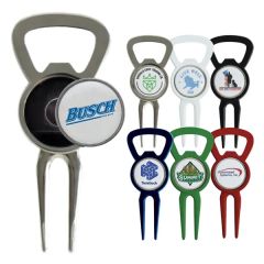Bottle Opener Divot Tool With Removable Ball Marker
