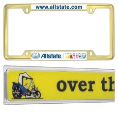 Brass 18 Kt Gold Finish Zinc License Plate Frame