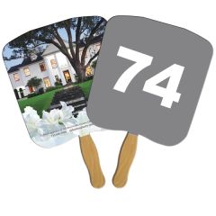 Bread Slice Auction Sandwiched Hand Fan Full Color