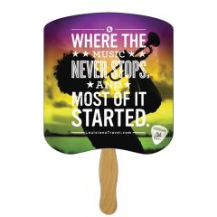 Bread Slice Hand Fan Full Color 1 Side