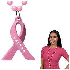 Breast Cancer Awareness Pink Ribbon Beads No Light