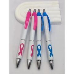 Breast Cancer Pen With Ribbon Rubber Grip