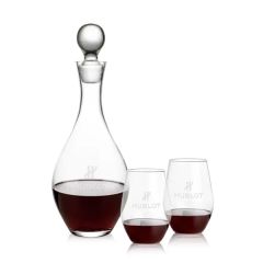 Briarwood Decanter & Vale Stemless Wine Set